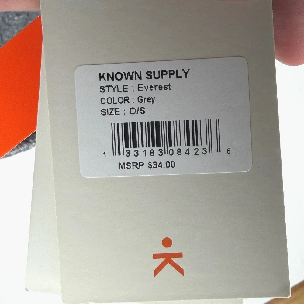 Known Supply Everest Beanie - Grey‎ NWT